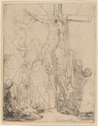Nedstigningen fra korset: en skisse, 1642. av Rembrandt van Rijn