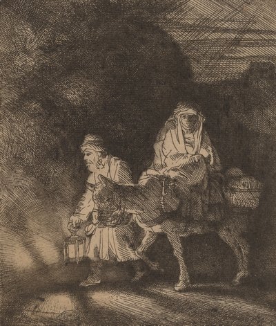 The Flight into Egypt: a Night Piece, 1651. av Rembrandt van Rijn