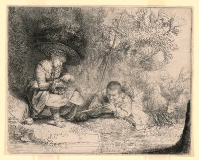 Fløytespilleren av Rembrandt van Rijn