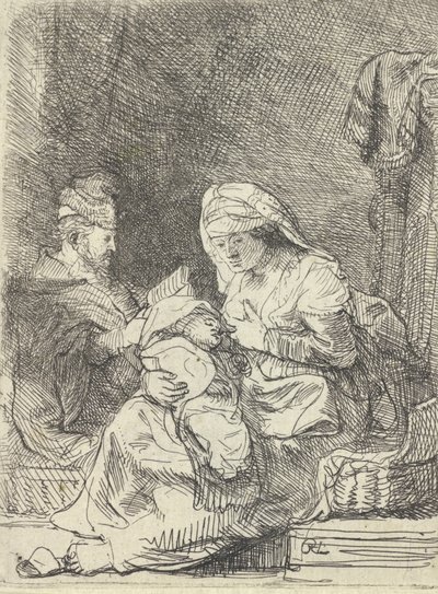 Den hellige familie, ca. 1632. av Rembrandt van Rijn