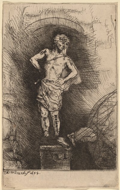 Bildet sett av Nebukadnesar av Rembrandt van Rijn