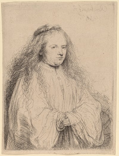 Den lille jødiske bruden Saskia som Saint Catherine, 1638. av Rembrandt van Rijn
