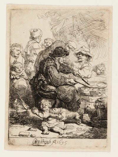 Pannekakekvinnen av Rembrandt van Rijn
