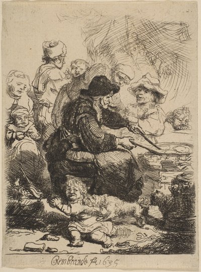 Pannekakekvinnen, 1635. av Rembrandt van Rijn