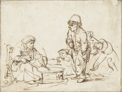 Pannekakekvinnen, ca. 1635. av Rembrandt van Rijn