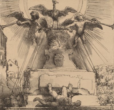 Føniks eller statuen styrtet, 1658. av Rembrandt van Rijn