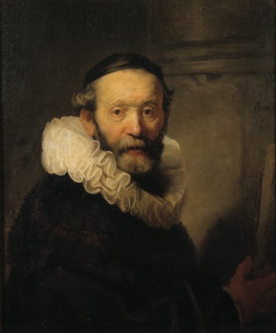 The Preacher Johannes Uttenbogaert, c.1633  av Rembrandt van Rijn