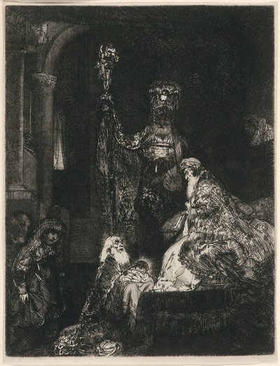Presentasjonen i tempelet på den mørke måten av Rembrandt van Rijn