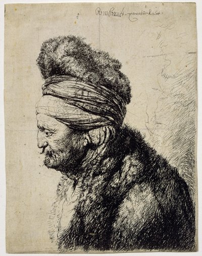 Det andre orientalske hodet av Rembrandt van Rijn
