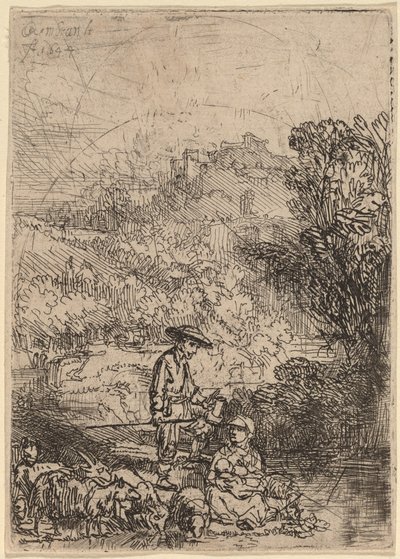 Hyrden og hans familie av Rembrandt van Rijn