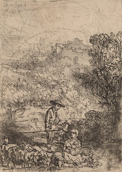 Hyrden og hans familie, 1644. av Rembrandt van Rijn
