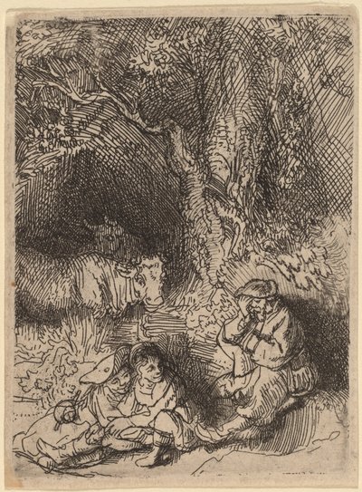 Den sovende gjeter av Rembrandt van Rijn