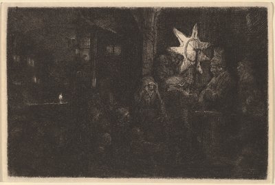 The Star of the Kings: A Night Piece av Rembrandt van Rijn