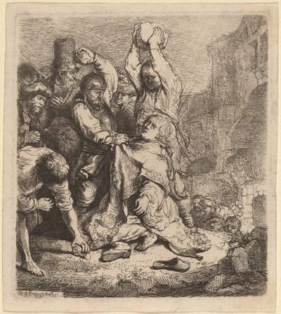 Steiningen av den hellige Stefanus av Rembrandt van Rijn