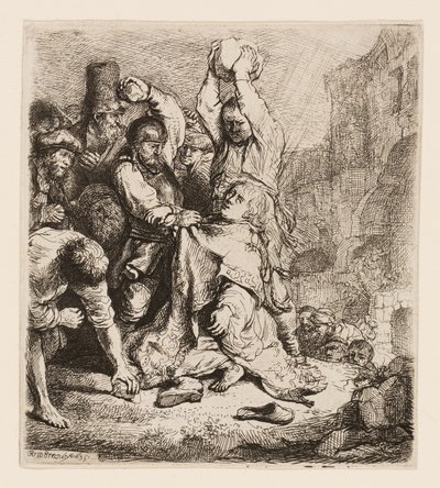 Steiningen av St. Stefan av Rembrandt van Rijn