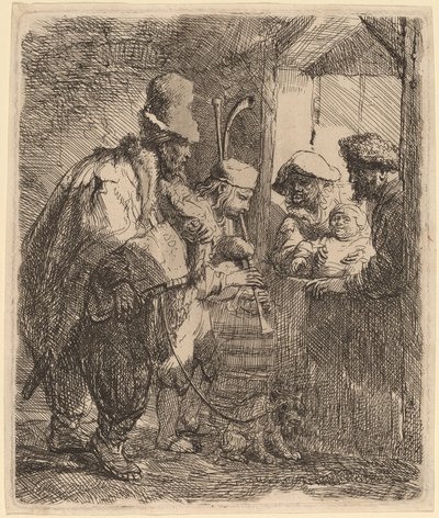 De vandrende musikerne av Rembrandt van Rijn