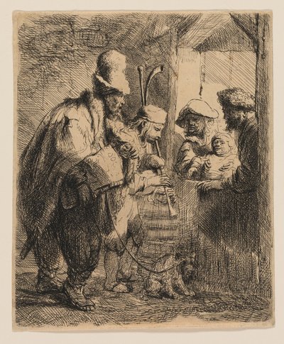 De vandrende musikerne av Rembrandt van Rijn