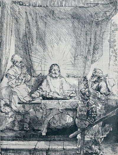 Nattverden i Emmaus, 1654, 1903 av Rembrandt van Rijn