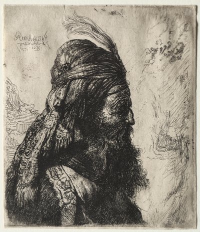 Det tredje orientalske hodet av Rembrandt van Rijn