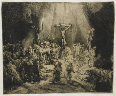 De tre korsene Kristus korsfestet mellom de to tyvene: 