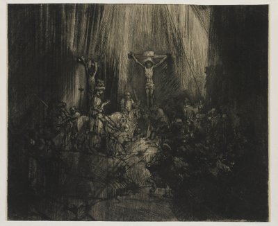 De tre korsene Kristus korsfestet mellom de to tyvene: 