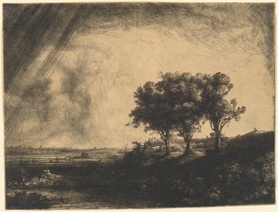 De tre trærne av Rembrandt van Rijn