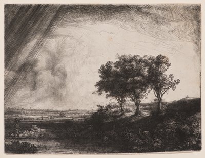 De tre trærne av Rembrandt van Rijn