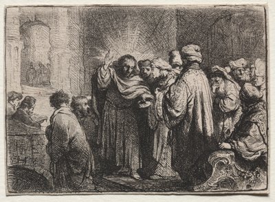 The Tribute Money, ca. 1635. av Rembrandt van Rijn