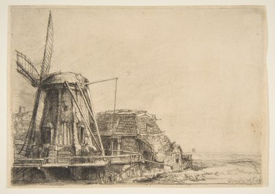 Vindmøllen, 1641. av Rembrandt van Rijn
