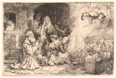 Engelen på vei fra Tobits familie av Rembrandt van Rijn