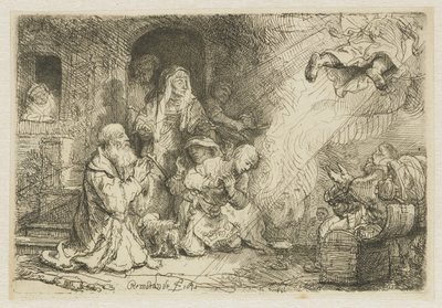 Engelen forlater familien til Tobias av Rembrandt van Rijn
