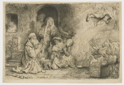 Engelen forlater familien til Tobias av Rembrandt van Rijn