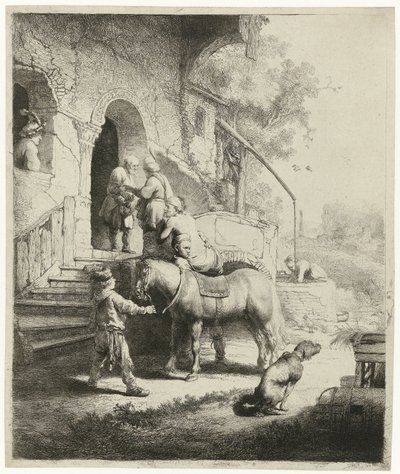 Den barmhjertige samaritan av Rembrandt van Rijn