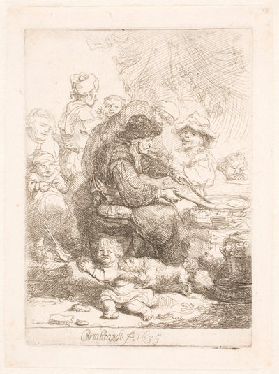 Pannekakekvinnen av Rembrandt van Rijn
