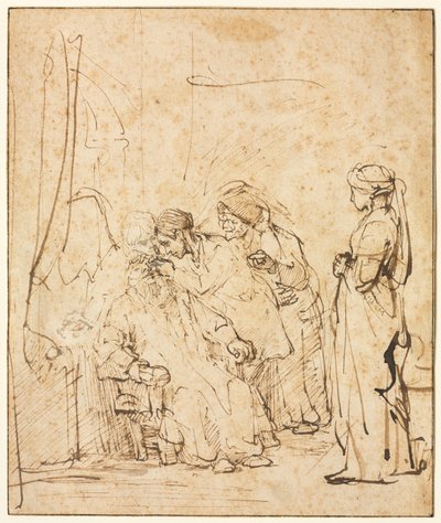 Tobias helbreder sin fars blindhet av Rembrandt van Rijn
