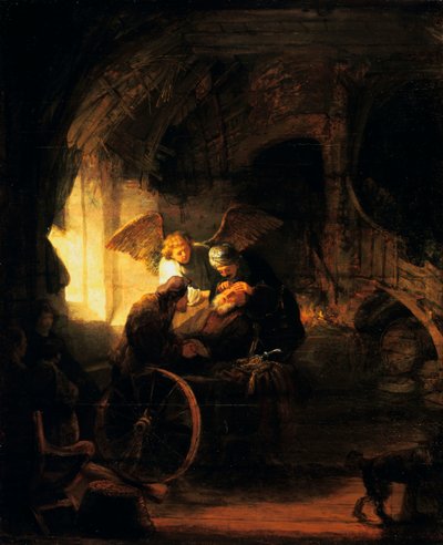 Tobias returnerer synet til sin far, 1636 av Rembrandt van Rijn