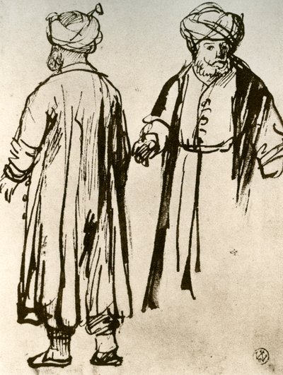 To tyrkere som går, 1913. av Rembrandt van Rijn