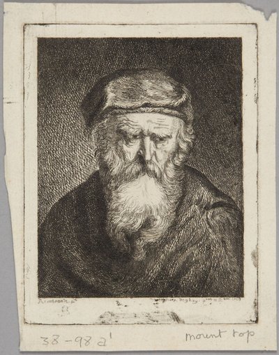 Melankolsk gammel mann av Rembrandt van Rijn
