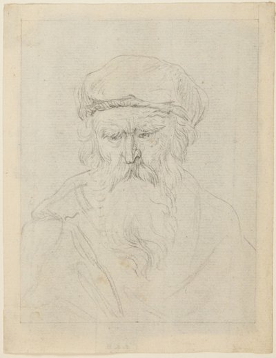 Tverr gammel mann av Rembrandt van Rijn