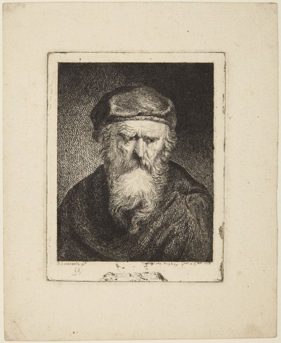 Tungsindig gammel mann av Rembrandt van Rijn