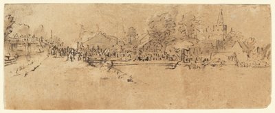 Utsikt over Diemen av Rembrandt van Rijn