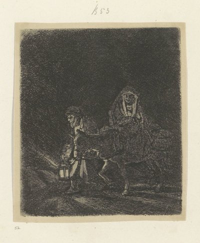 Fly til Egypt: Night Piece Recueil de quatre-vingt-cinq estampes originales (serietittel) av Rembrandt van Rijn