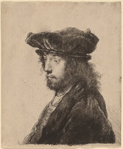 Det fjerde orientalske hodet av Rembrandt van Rijn and Studio of Rembrandt