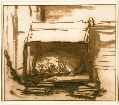Sleeping Watchdog av Rembrandt van Rijn