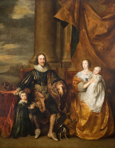Portrett av Charles I og hans familie, 1600-tallet. av Remee van Leemput