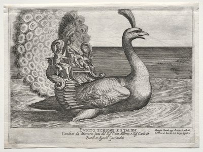 Sjøkamp representert ved Arno-elven i Firenze, for ekteskapet til Cosimo di Medici, 1608. av Remigio Cantagallina