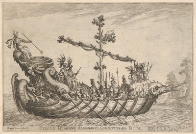 Peleus og Talamon, fra serien Vessels of the Argonauts, for bryllupsfeiringen..., 1608. av Remigio Cantagallina