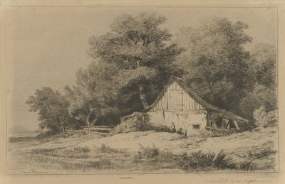 Låve ved vannkanten av Remigius Adrianus Haanen