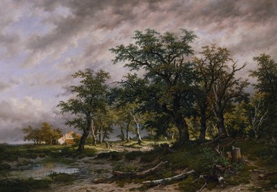 Stort nederlandsk landskap av Remigius Adrianus van Haanen