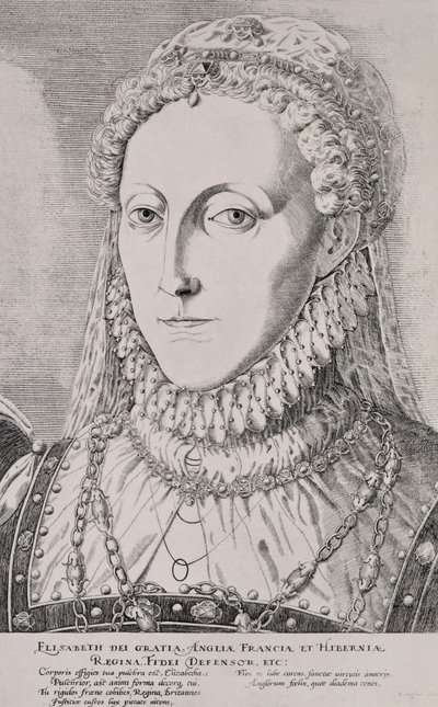 Dronning Elizabeth I (1533-1603), ca. 1572-75 av Remigius Hogenbergh